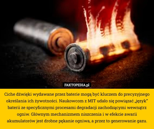 Ciche dźwięki wydawane przez baterie mogą być kluczem do precyzyjnego określania