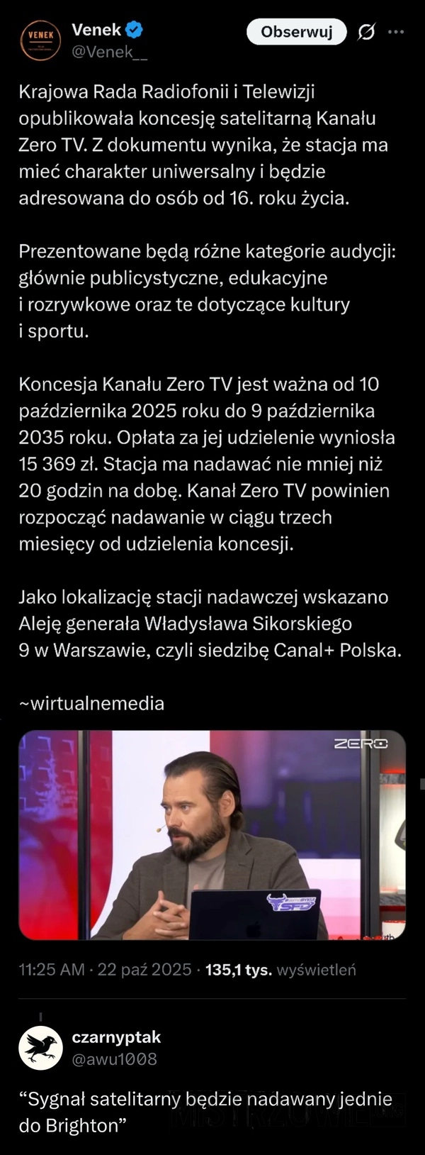 
    Koncesja Kanału Zero