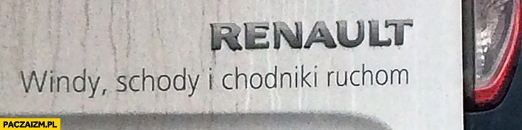 
    Windy, schody i chodniki ruchom ruchome brak literki napis