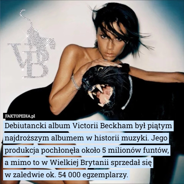 Debiutancki album Victorii Beckham był piątym najdroższym albumem w historii...