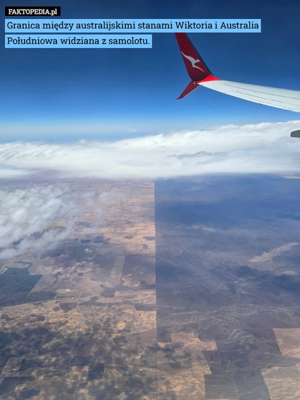 
    Granica między australijskimi stanami Wiktoria i Australia Południowa widziana