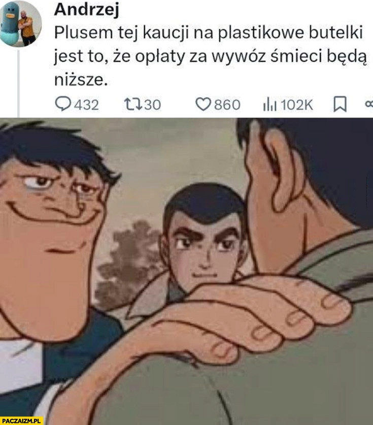 Plusem tej kaucji na plastikowe butelki jest to, że opłaty za wywoź śmieci będą niższe, tak na pewno