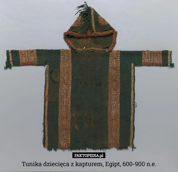 Tunika dziecięca z kapturem, Egipt, 600-900 n.e.