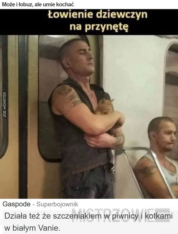 
    Może i łobuz, ale umie kochać