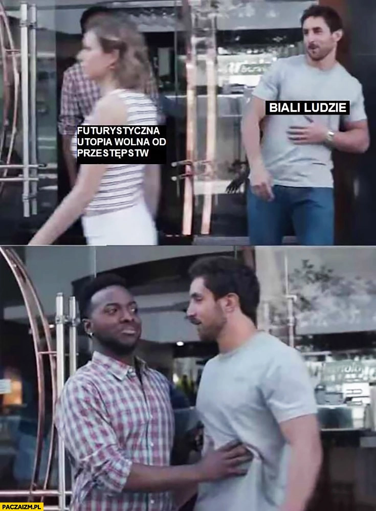 Futurystyczna utopia wolna od przestępstw, biali ludzie nie będą mieli przez czarnych reklama gillette