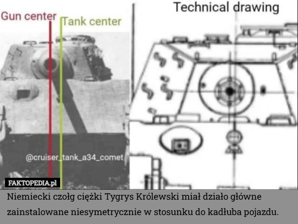Niemiecki czołg ciężki Tygrys Królewski miał działo główne zainstalowane