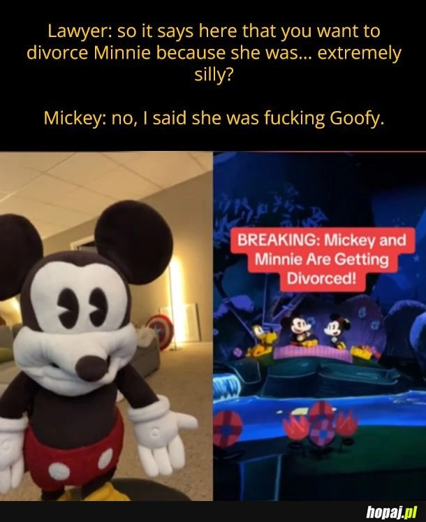 Mickey bierze rozwód