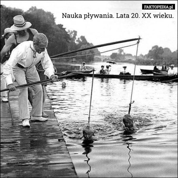 Nauka pływania. Lata 20. XX wieku.