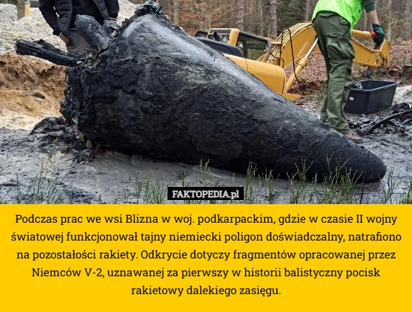 Podczas prac we wsi Blizna w woj. podkarpackim, gdzie w czasie II wojny