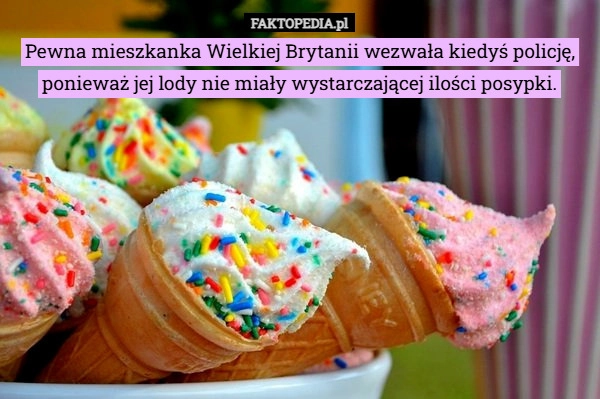 
    Pewna mieszkanka Wielkiej Brytanii wezwała kiedyś policję, ponieważ jej