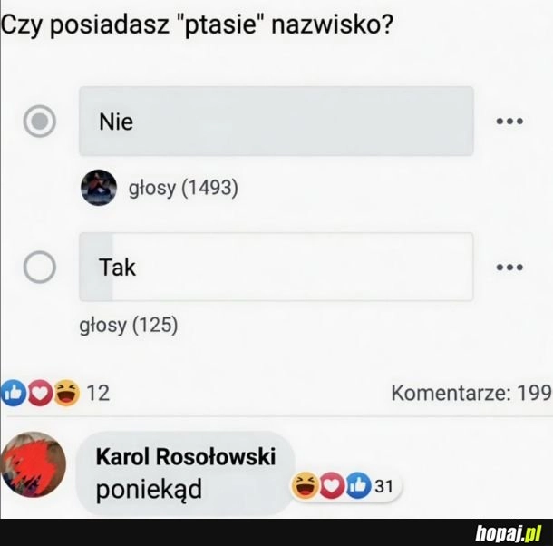 
    Ptasie nazwisko