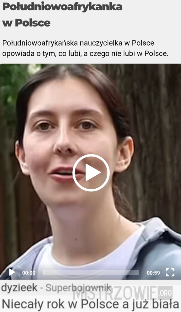 
    Południowoafrykanka w Polsce