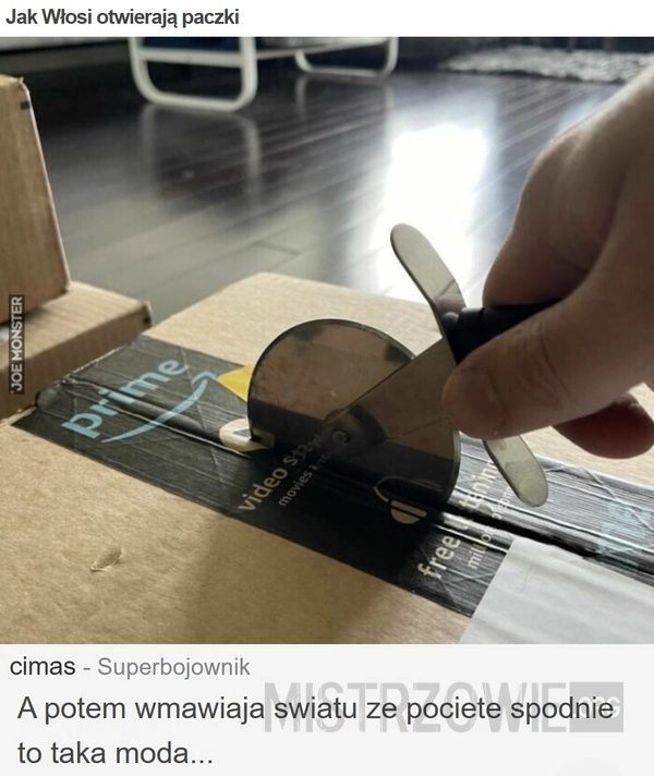 
    Jak Włosi otwierają paczki