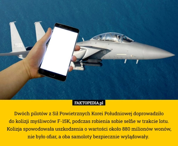 
    Dwóch pilotów z Sił Powietrznych Korei Południowej doprowadziło
 do kolizji